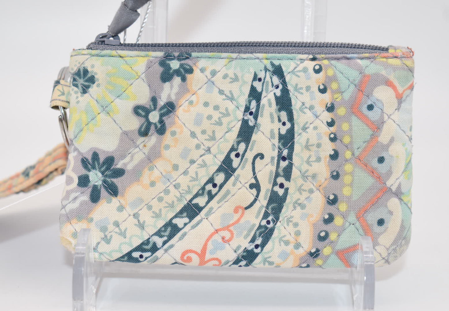Vera Bradley Zip ID Lanyard in "Citrus Paisley" Pattern