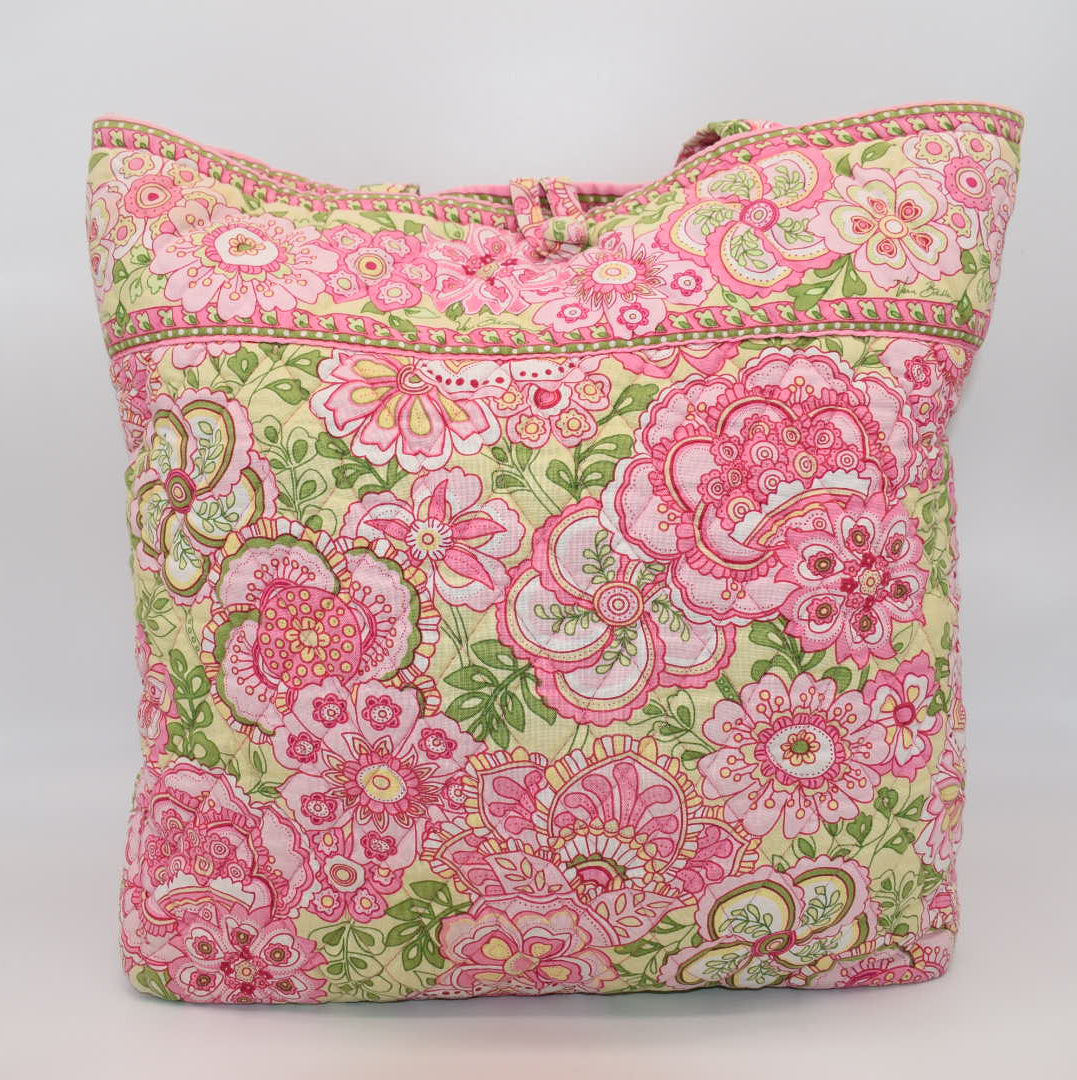 Vera Bradley Quilted Cotton Everyday Tote Bag in "Petal Pink" Pattern