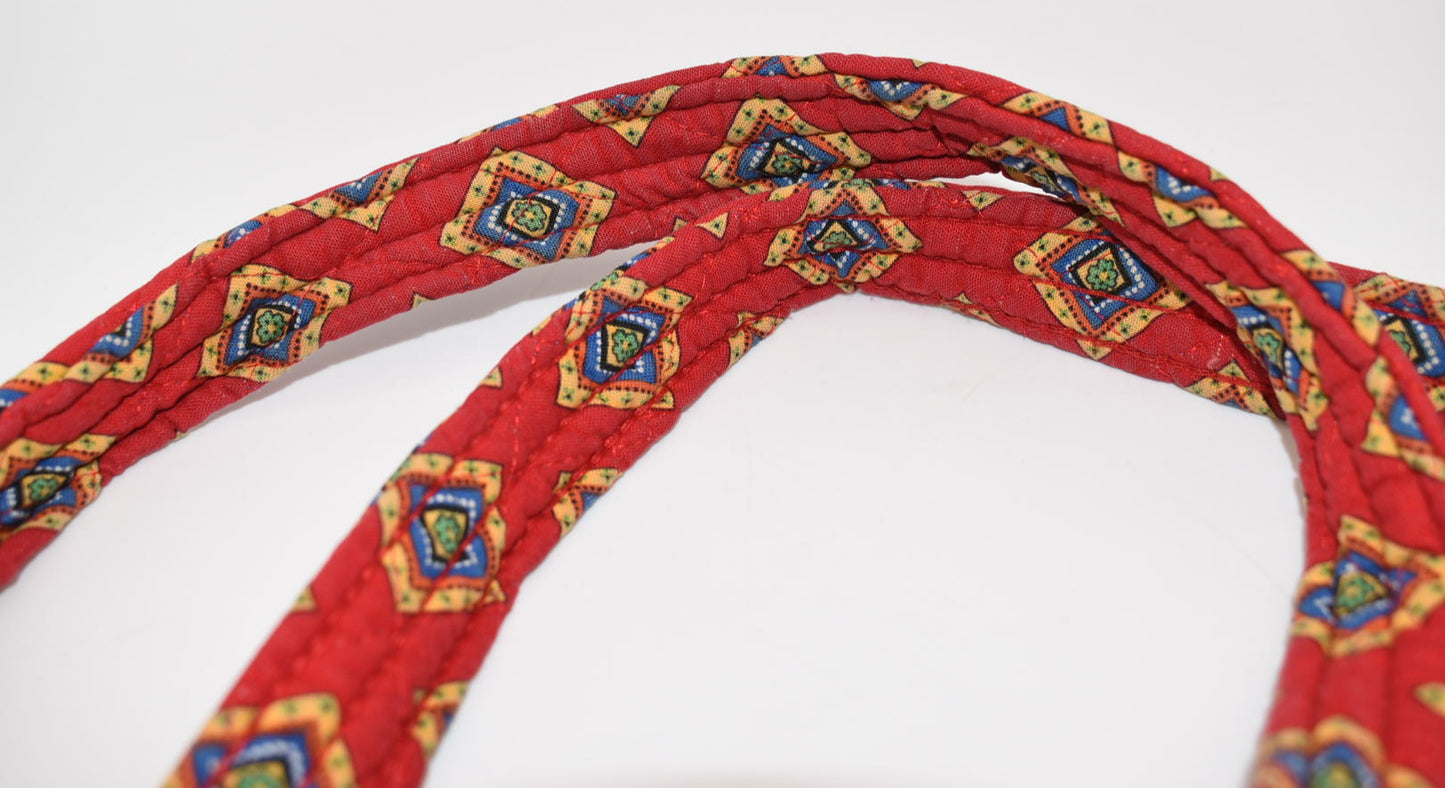 Vera Bradley Large Betsy Shoulder Bag in "Villa Red" Pattern