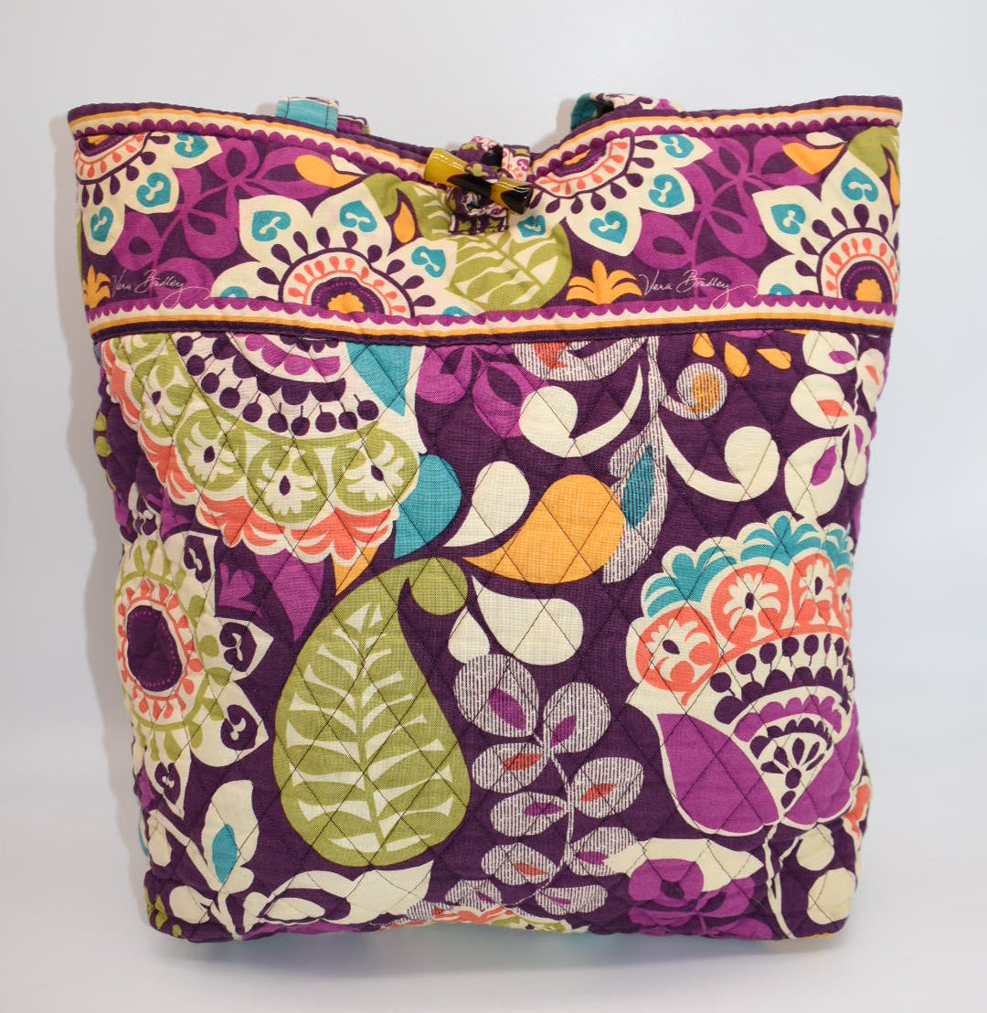 Vera Bradley Everyday Tote Bag in "Plum Crazy" Pattern