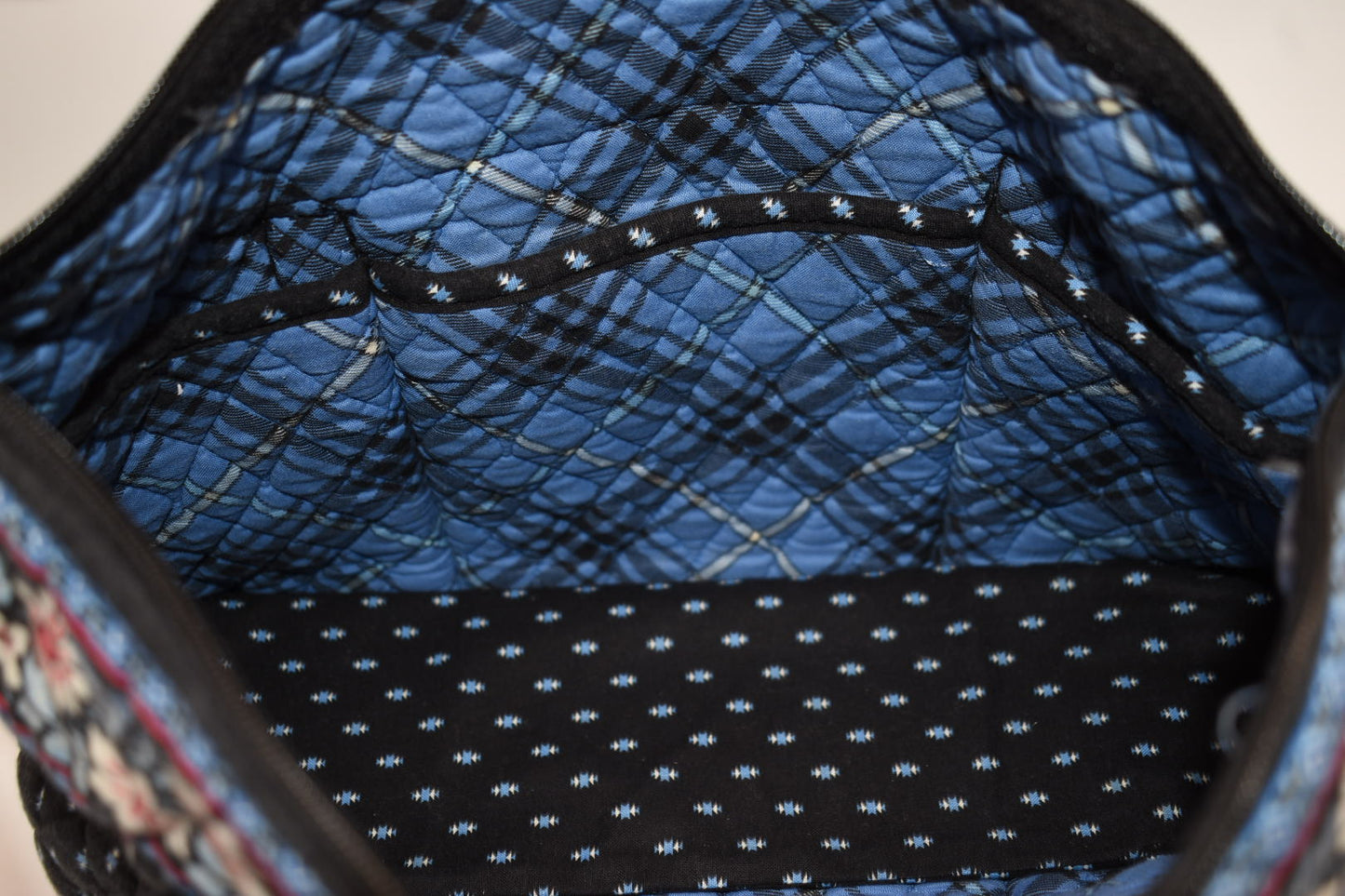 Vera Bradley Large Betsy Shoulder Bag in "Alpine Black" Pattern