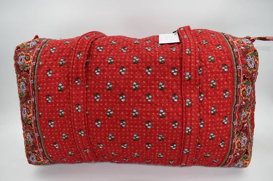 Vera Bradley XL Duffel Bag in "Provincial Red -2000" Pattern