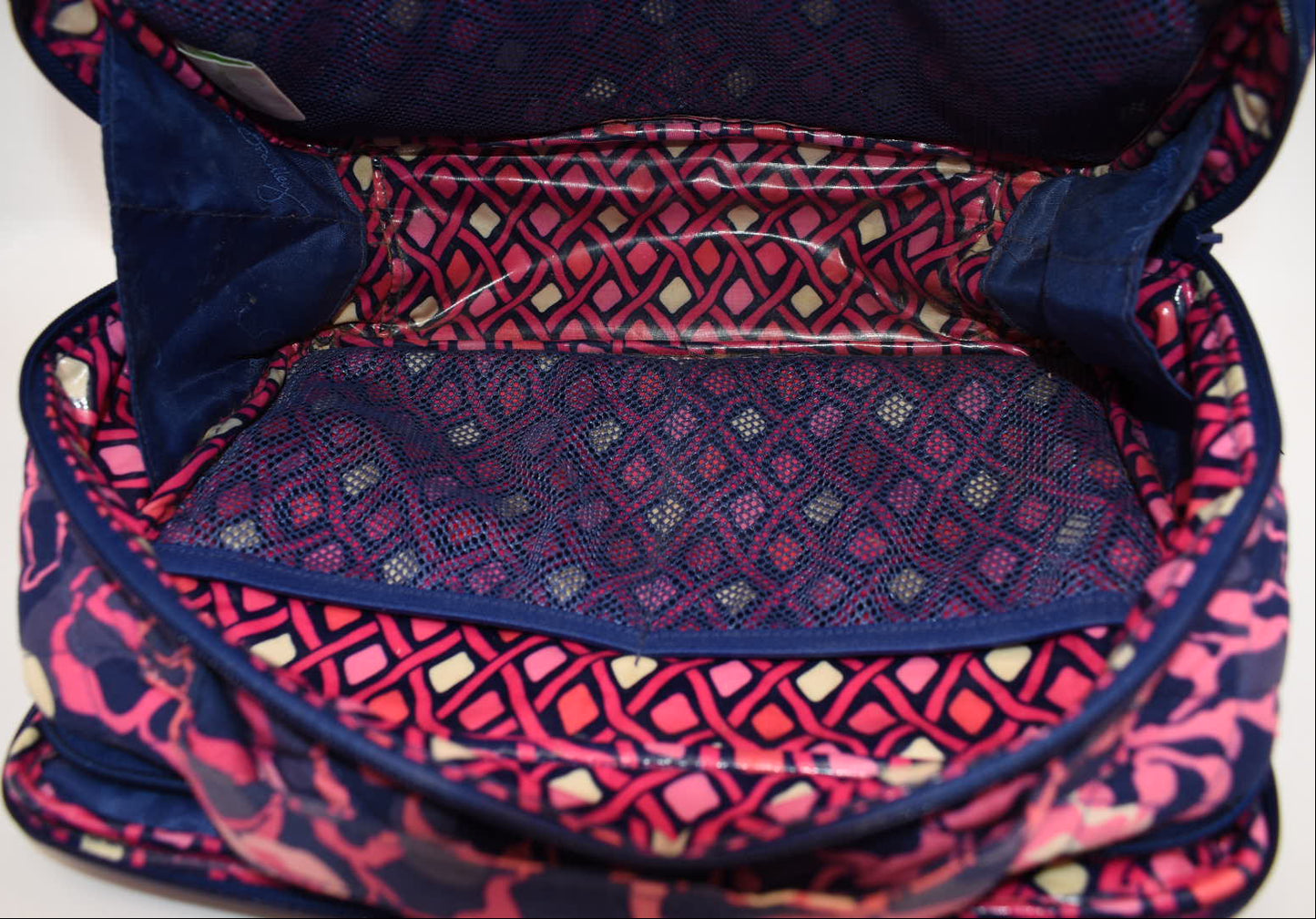 Vera Bradley Large Blush & Brush Makeup Case in "Katalina Pink" Pattern