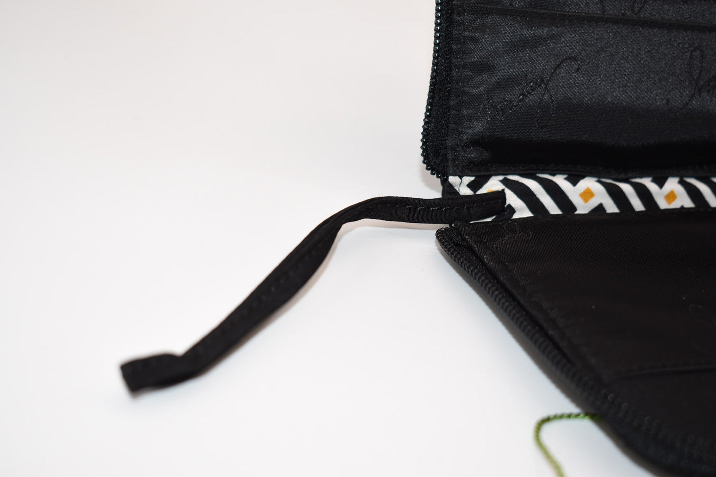 Vera Bradley Zip Around Wallet/ Demi Clutch in Microfiber Black