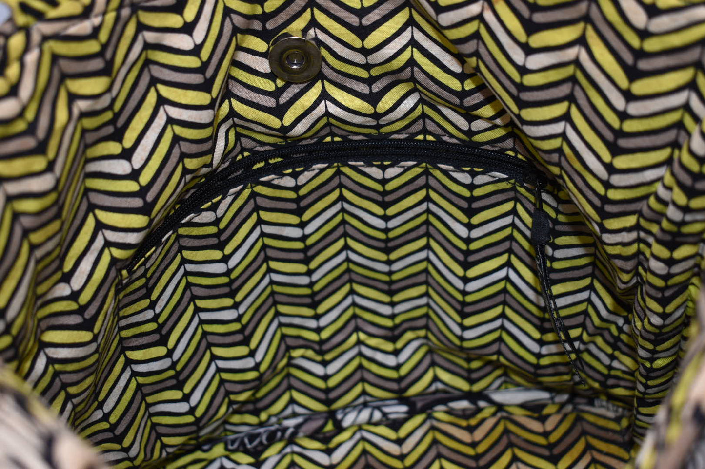 Vera Bradley Bucket Tote Bag in "Citron" Pattern