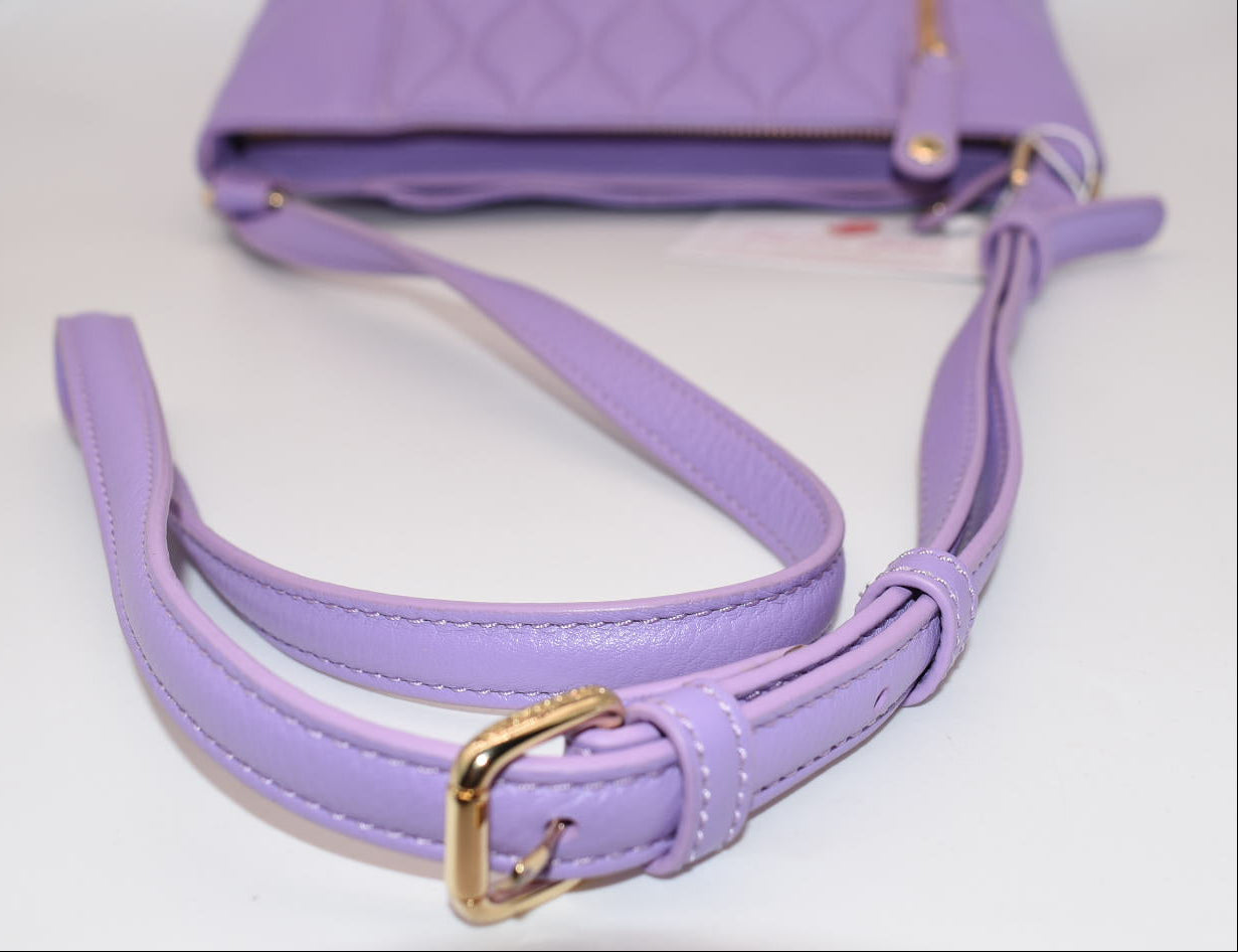 Vera Bradley Quilted Leather Molly Crossbody Bag in Lavendar