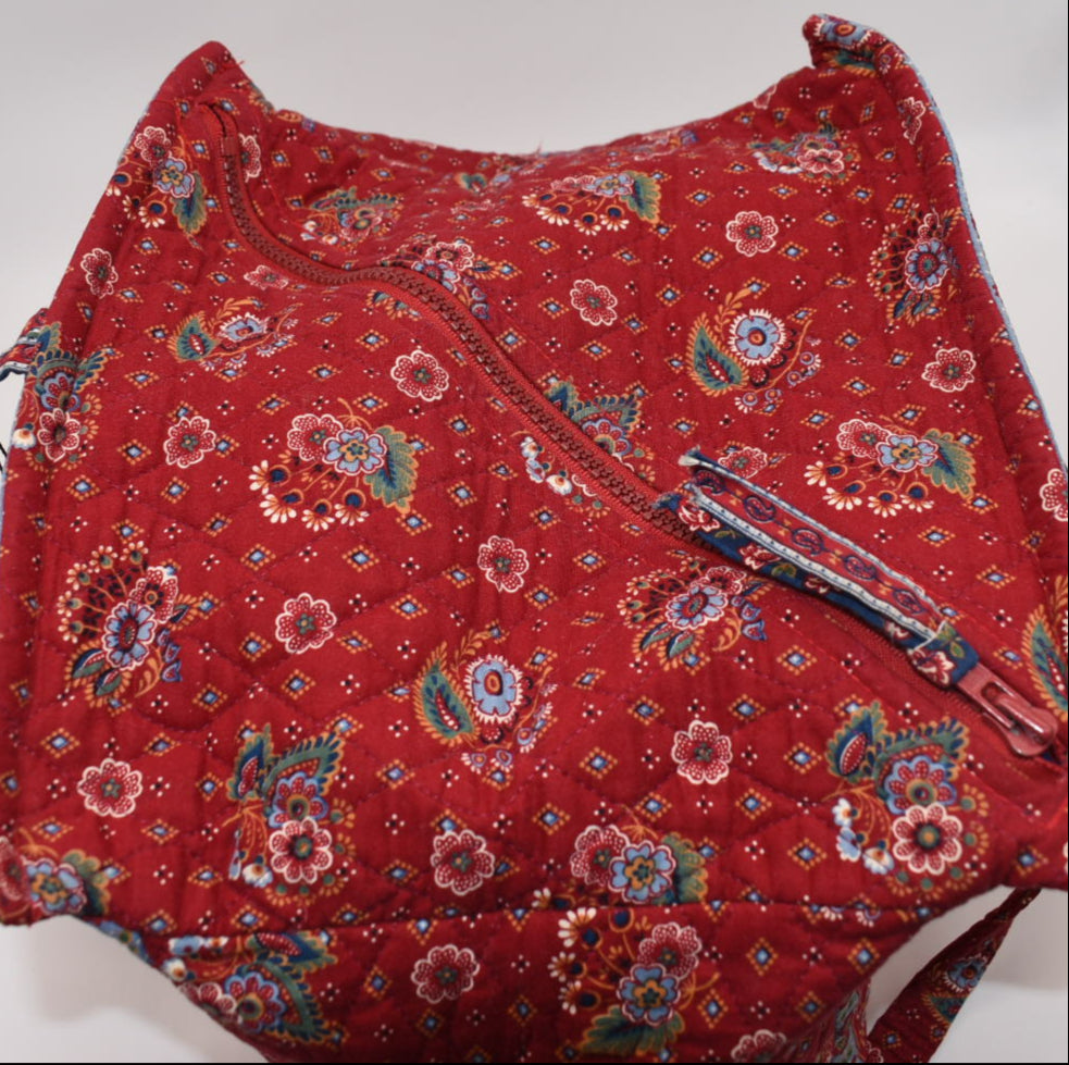 Vera Bradley Hoosier Shoulder Bag in "Provincial Red - 1986" Pattern