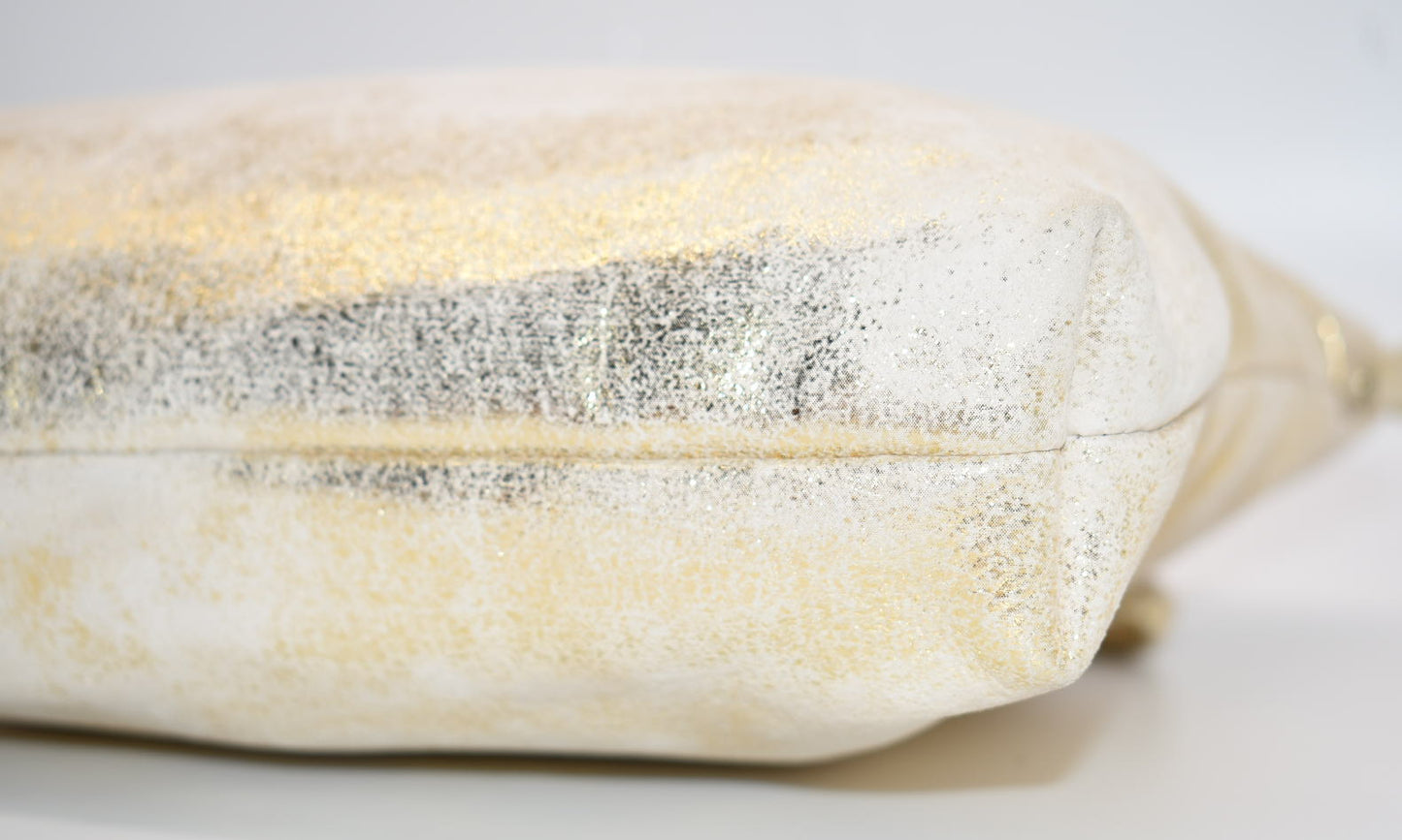 HOBO INTL Leather Convertible Crossbody Bag in Gold Leaf Shimmer