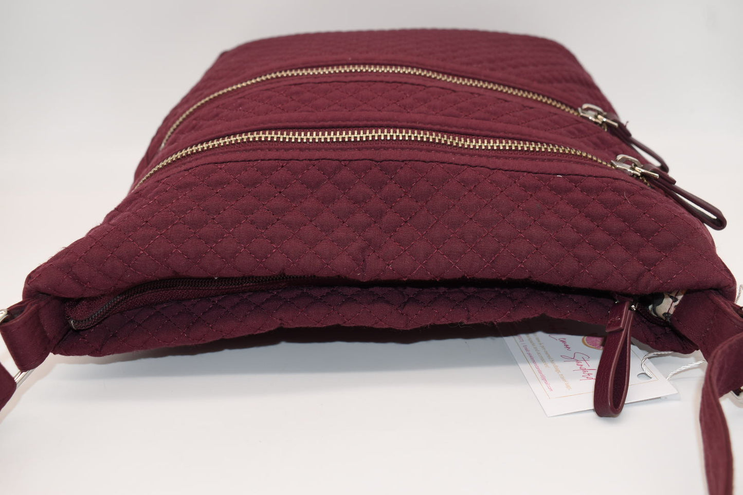 Vera Bradley Microfiber Triple Zip Hipster Crossbody Bag in "Hawthorn Rose"