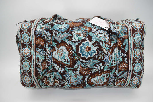 Vera Bradley Large Duffel Bag in "Java Blue" Pattern