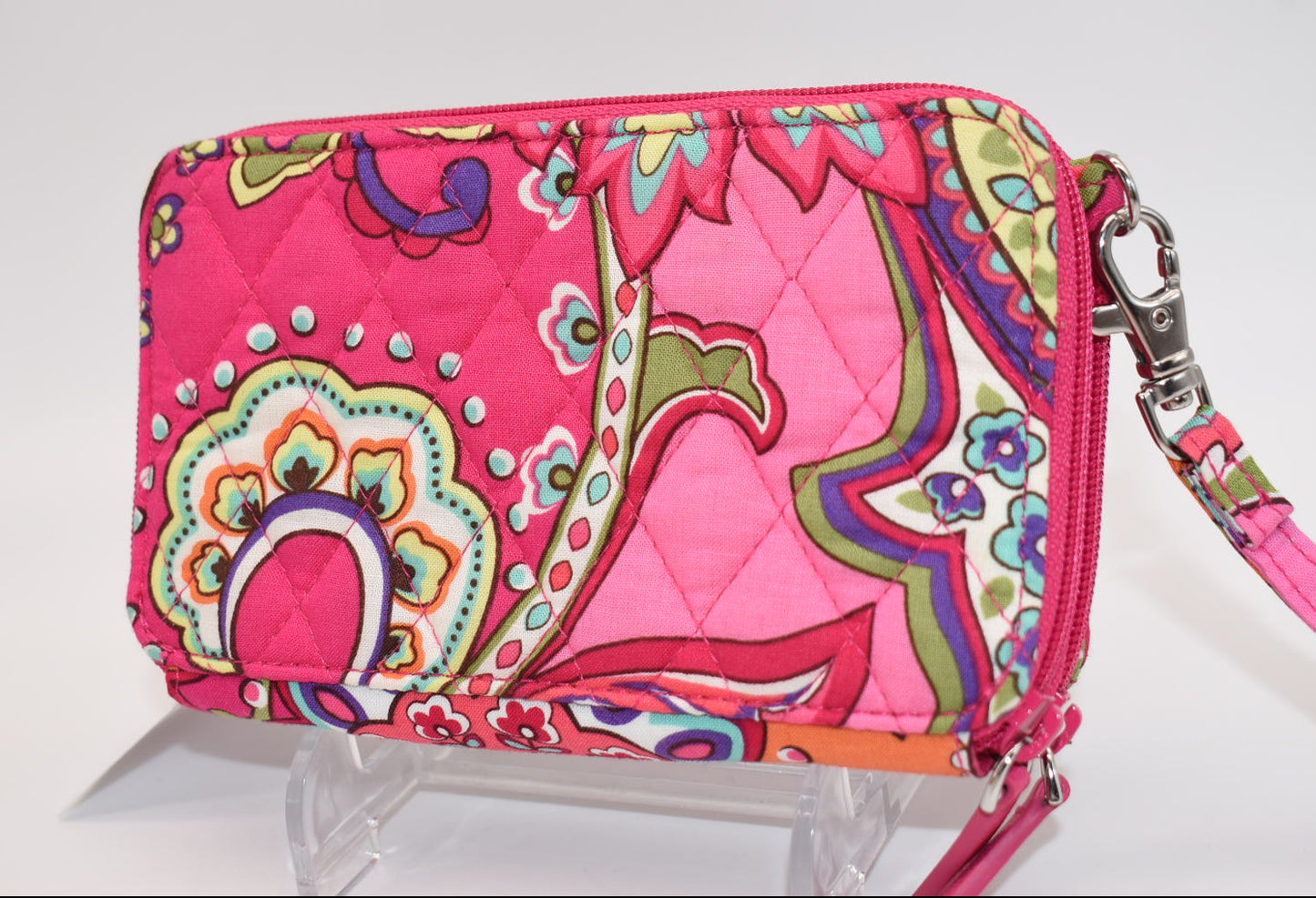 Vera Bradley All in One Crossbody Wallet in "Pink Swirls" Pattern