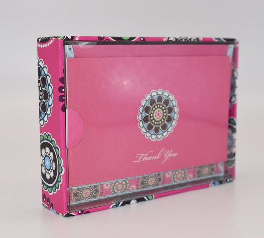 Vera Bradley "Thank You" Cards - Set of 10 in Cupcake Pink