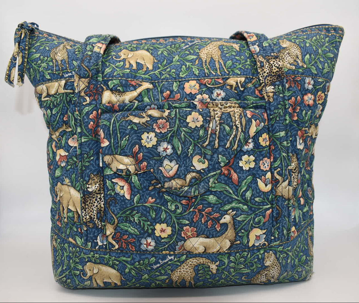 Vintage Vera Bradley Villager Tote Bag in "Animal Kingdom -2000" Pattern