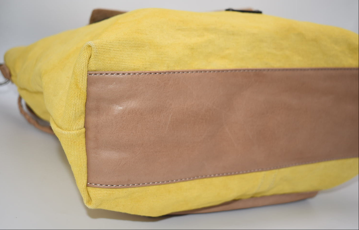 Frye Dani Canvas & Leather Tote Bag in Yellow