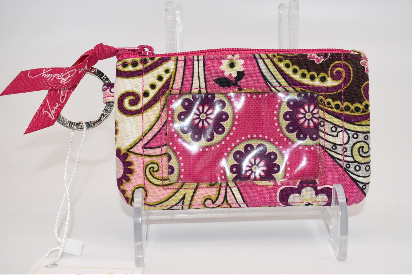 Vera Bradley Zip ID Case in "Very Berry Paisley" Pattern