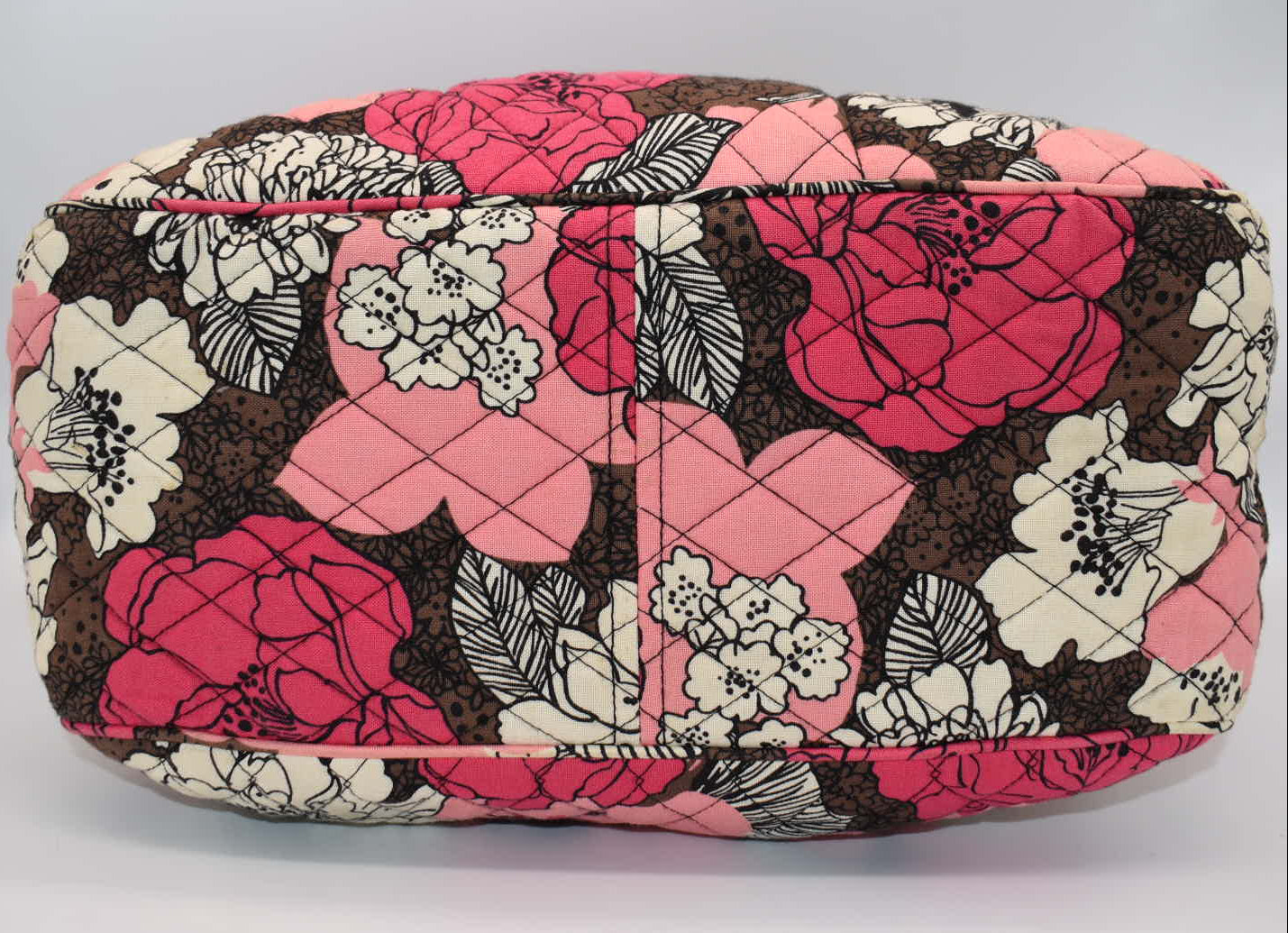 Vera Bradley Shoulder Tote Bag in "Mocha Rouge" Pattern