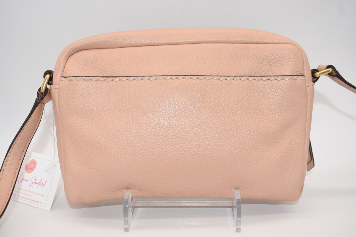 Vera Bradley RFID Mallory Petite Leather Crossbody Bag in "Pink Sands"