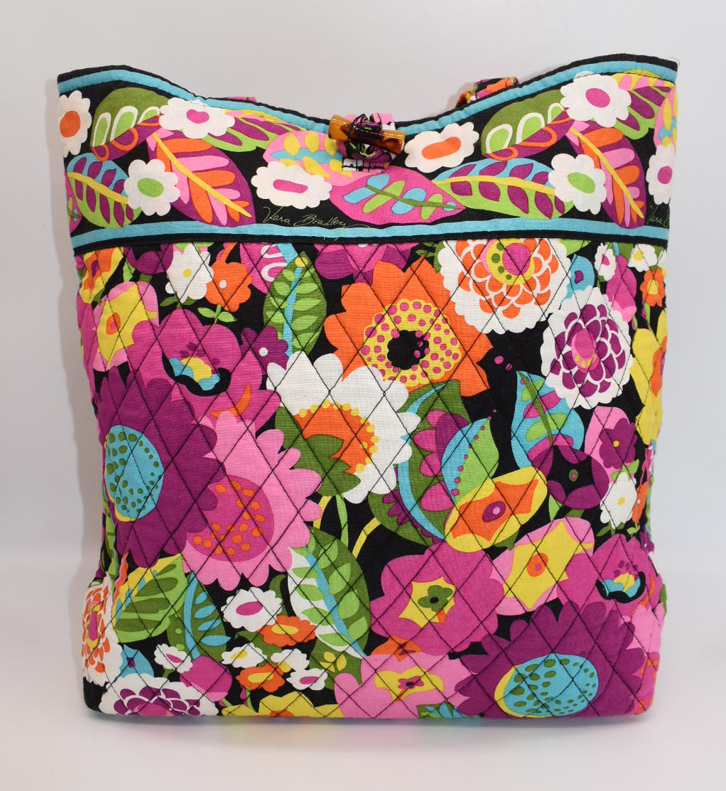 Vera Bradley Quilted Cotton Everyday Tote Bag in "Va Va Bloom" Pattern
