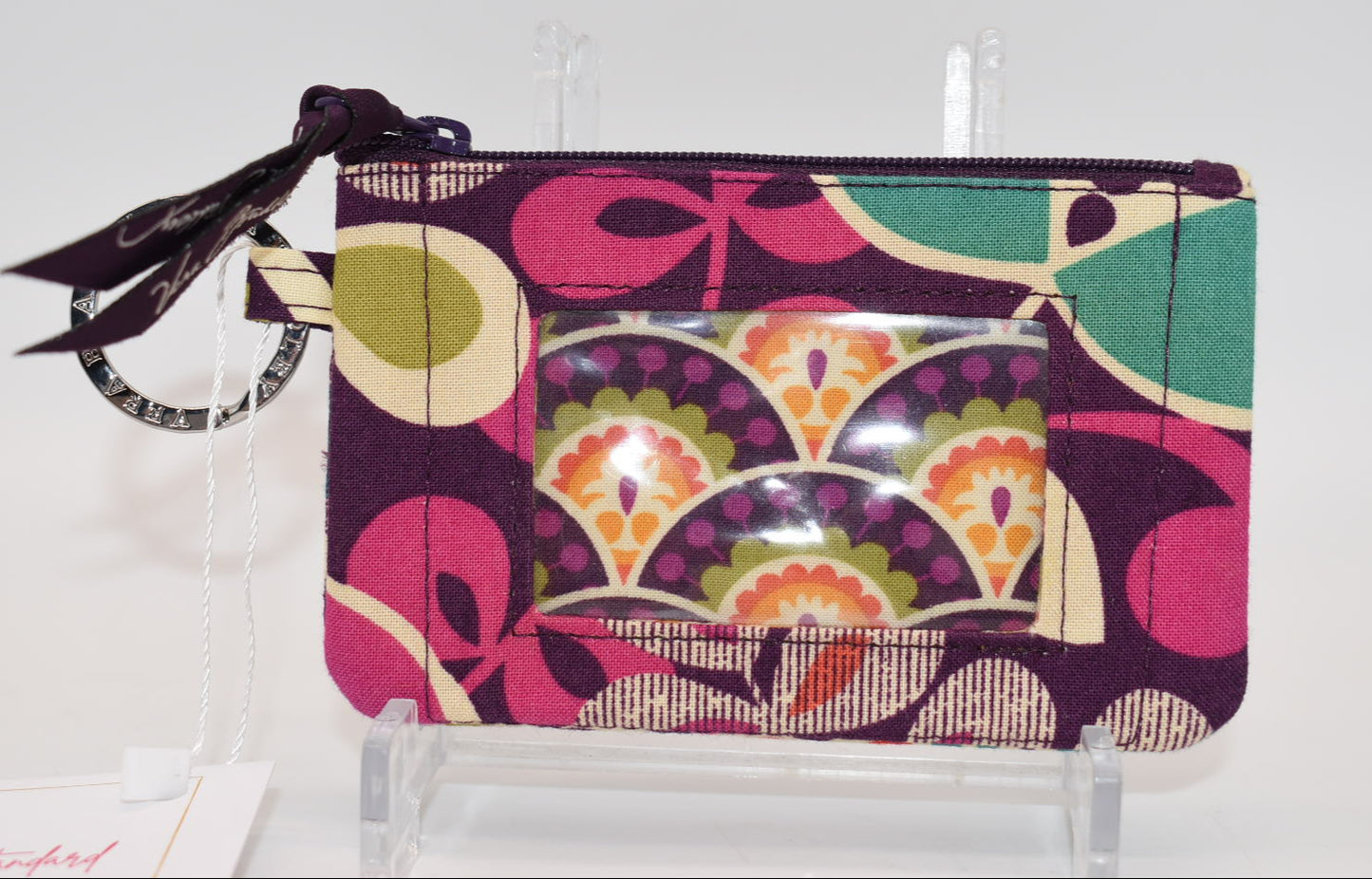 Vera Bradley Zip ID Case in "Plum Crazy" Pattern