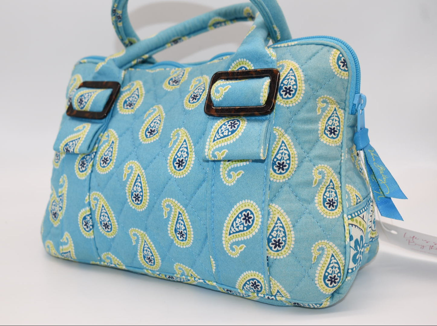 Vera Bradley Lucy Small Bowler Bag in "Bermuda Blue" Pattern