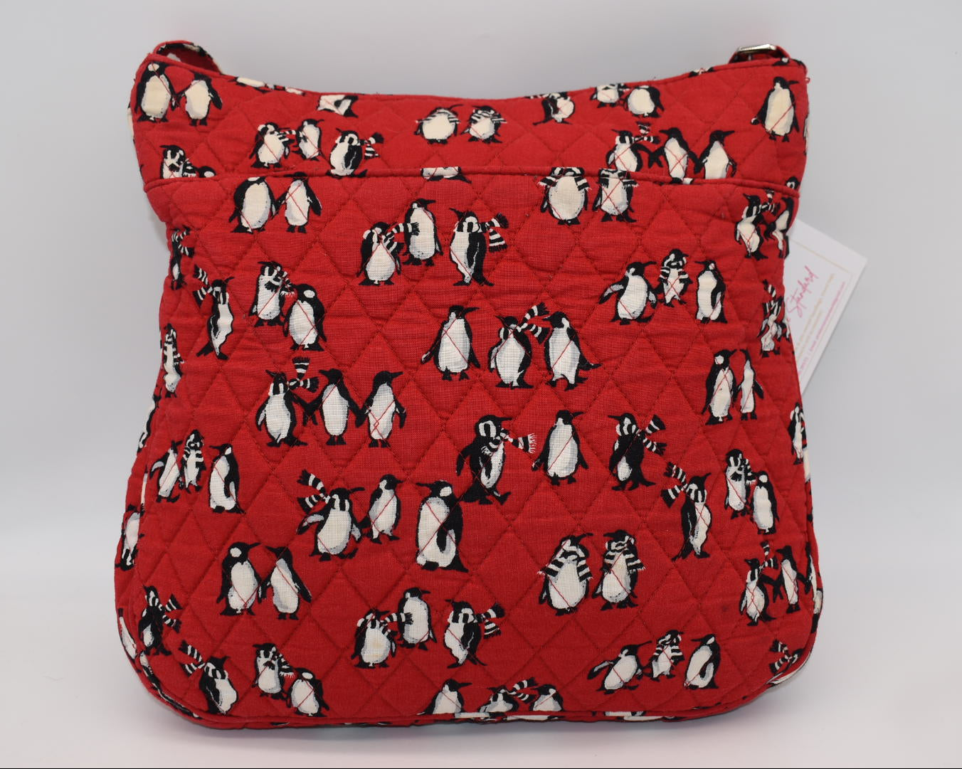 Vera Bradley Triple Zip Hipster Crossbody Bag in "Playful Penguins" Pattern