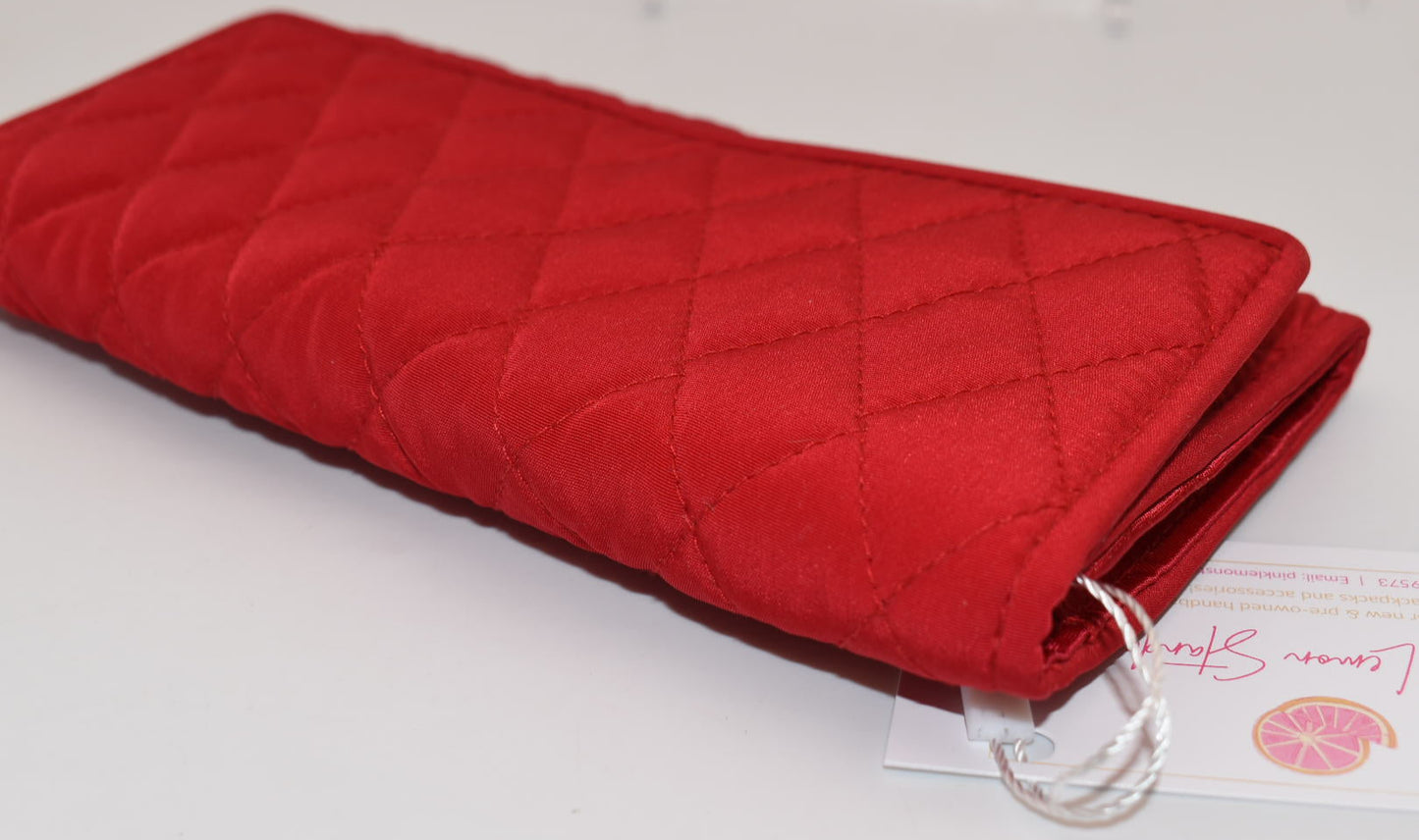 Vera Bradley Microfiber Clutch Wallet in Red