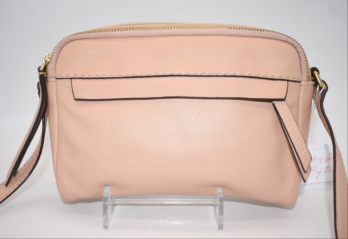 Vera Bradley RFID Mallory Petite Leather Crossbody Bag in "Pink Sands"