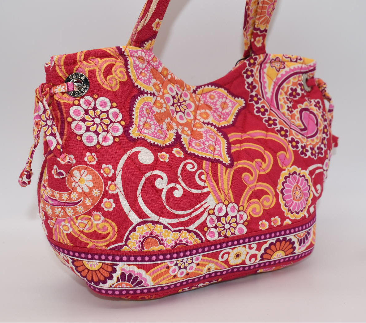 Vera Bradley Sherry Tote Bag in "Raspberry Fizz" Pattern