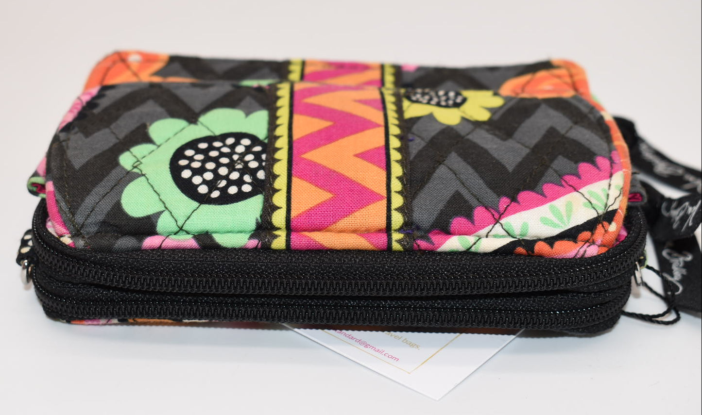 Vera Bradley All-in-One Crossbody Wallet in "Ziggy Zinnia" Pattern