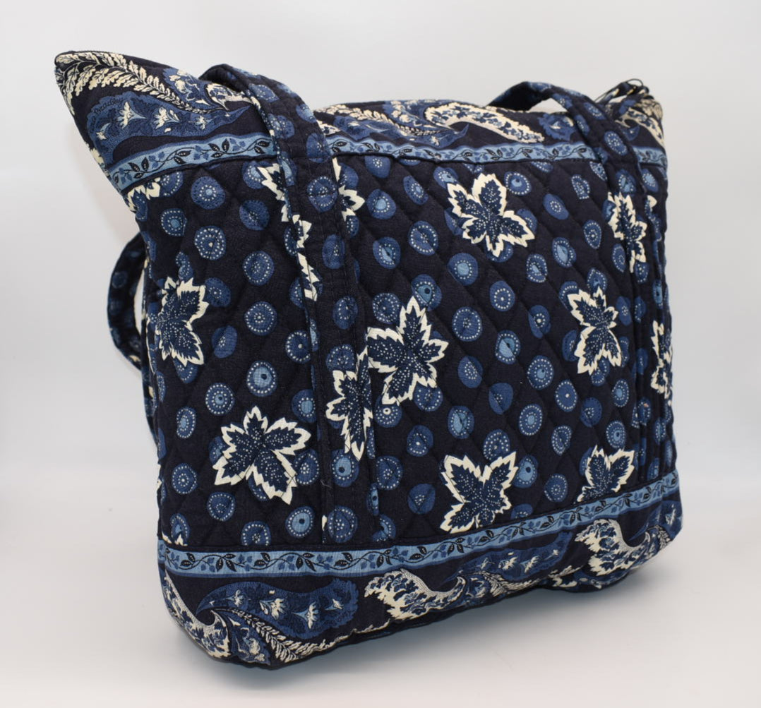 Vera Bradley Villager Tote Bag in "Blue Coin-2003" Pattern