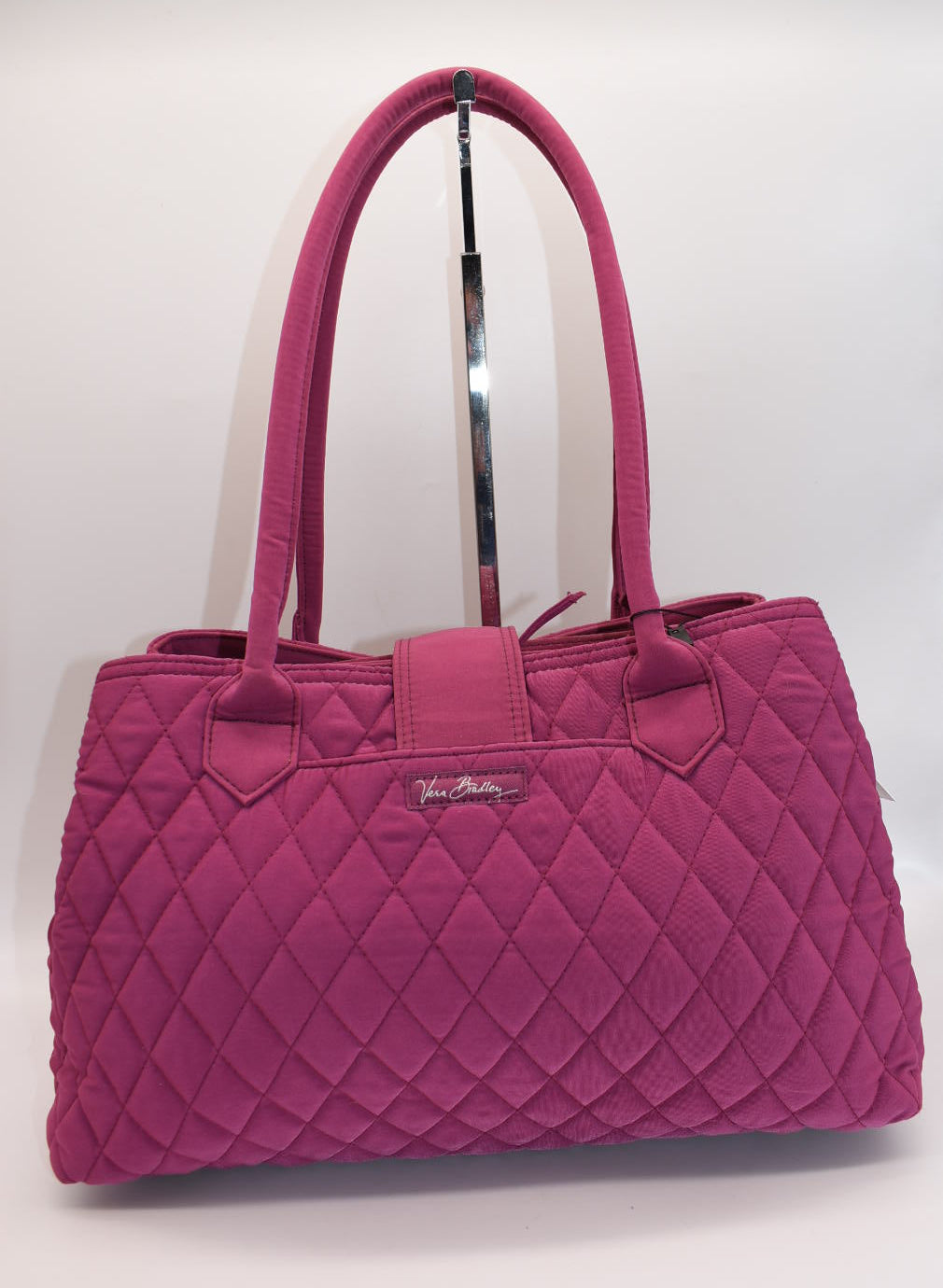 Vera Bradley Triple Compart Buckle Satchel Bag in Microfiber