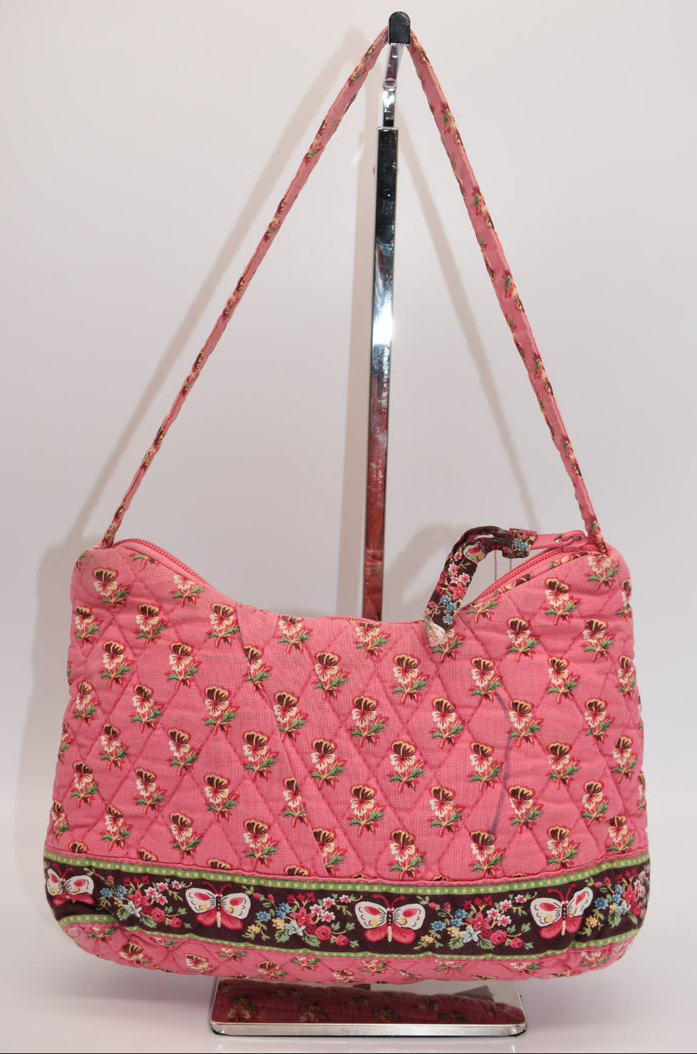 Vera Bradley Molly Shoulder Bag in "Pink Pansy" Pattern