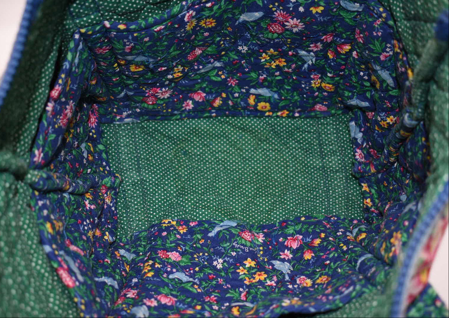 Vintage Vera Bradley Paddy Tote Bag in "Bluebird-1998" Pattern