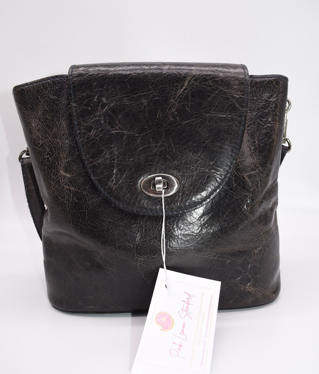 Patricia Nash Bellissimi Convertible Backpack in Distressed Glaze Black