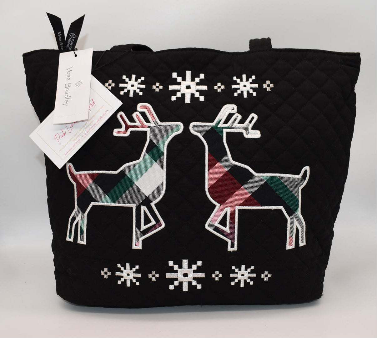 Vera Bradley Small Tote Bag in "Nordic Multi Plaid" Pattern