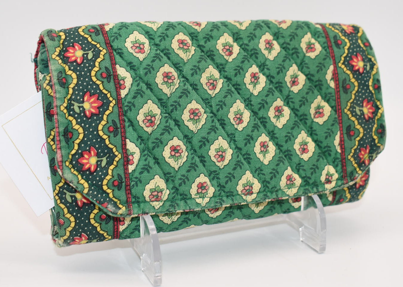 Vera Bradley Quilted Cotton Wallet in "Greenfield" Pattern