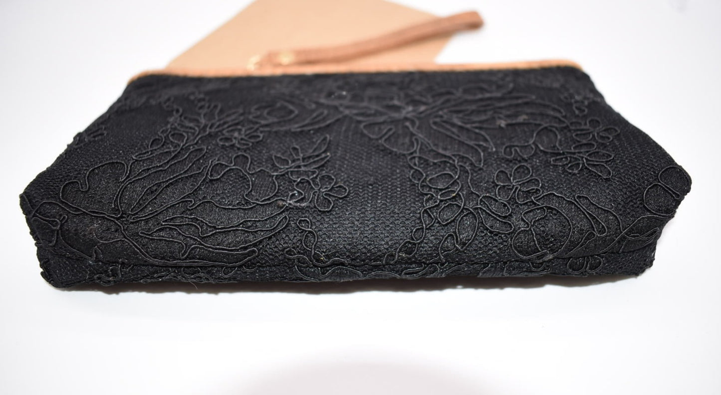 Clever Carriage Company Abstract Floral Black Clutch