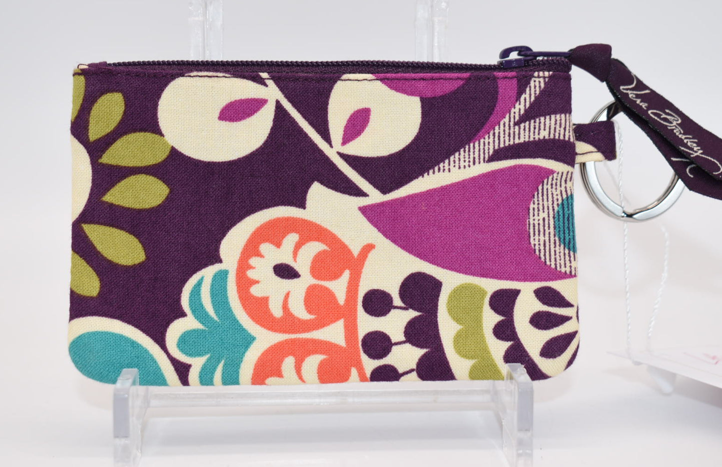 Vera Bradley Zip ID Case in "Plum Crazy" Pattern