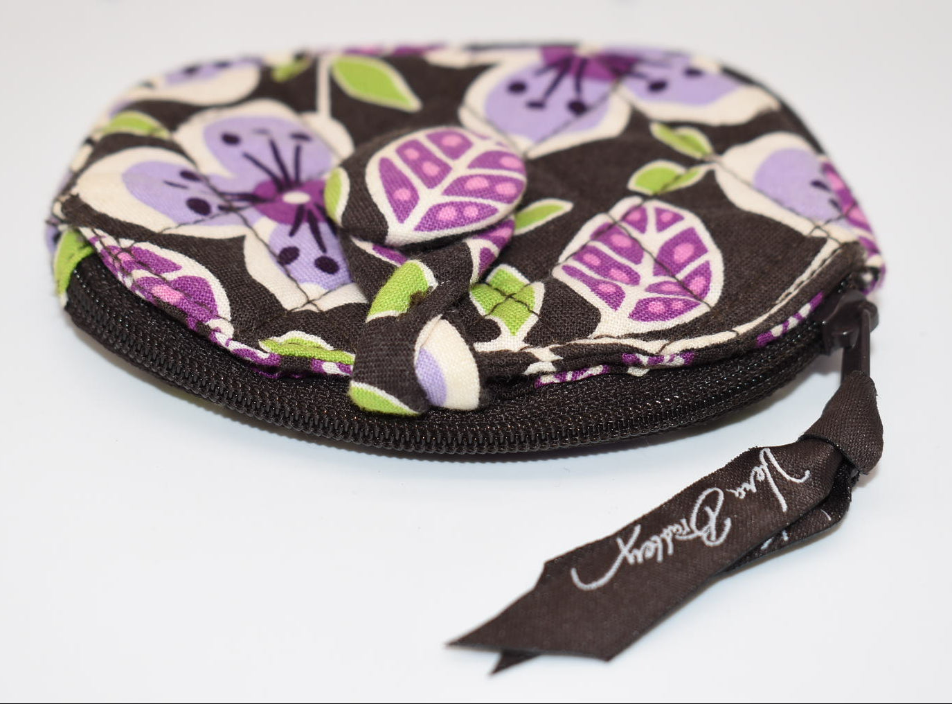 Vera Bradley Button Coin Purse in "Plum Petals" Pattern