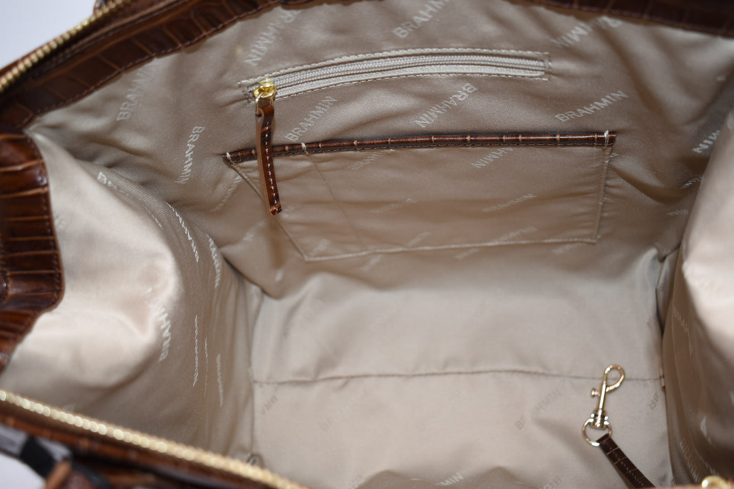 Brahmin Caroline Satchel Bag in Chestnut Marana