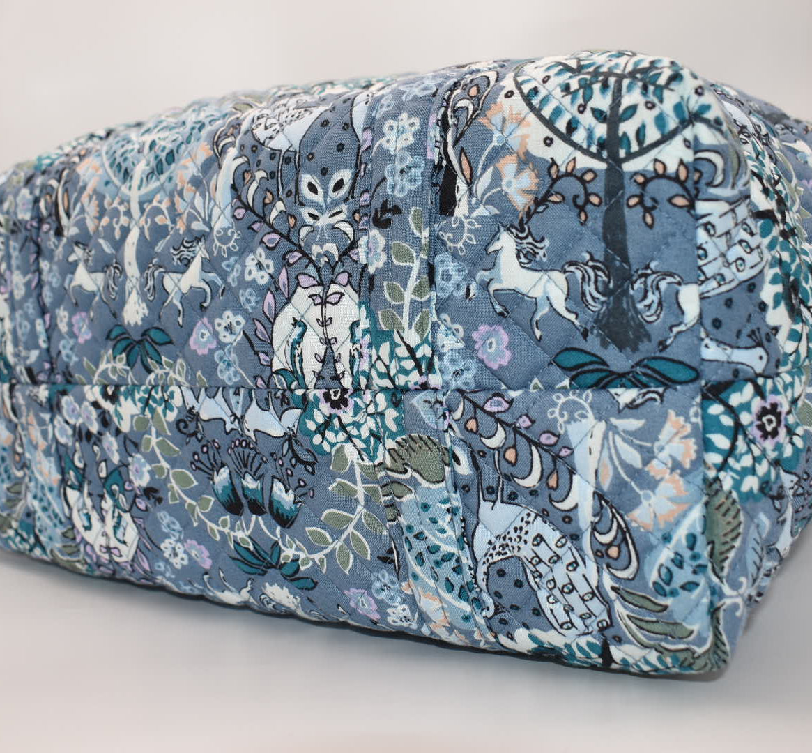 Vera Bradley Large Vera Tote Bag in "Enchantment Blue" Pattern