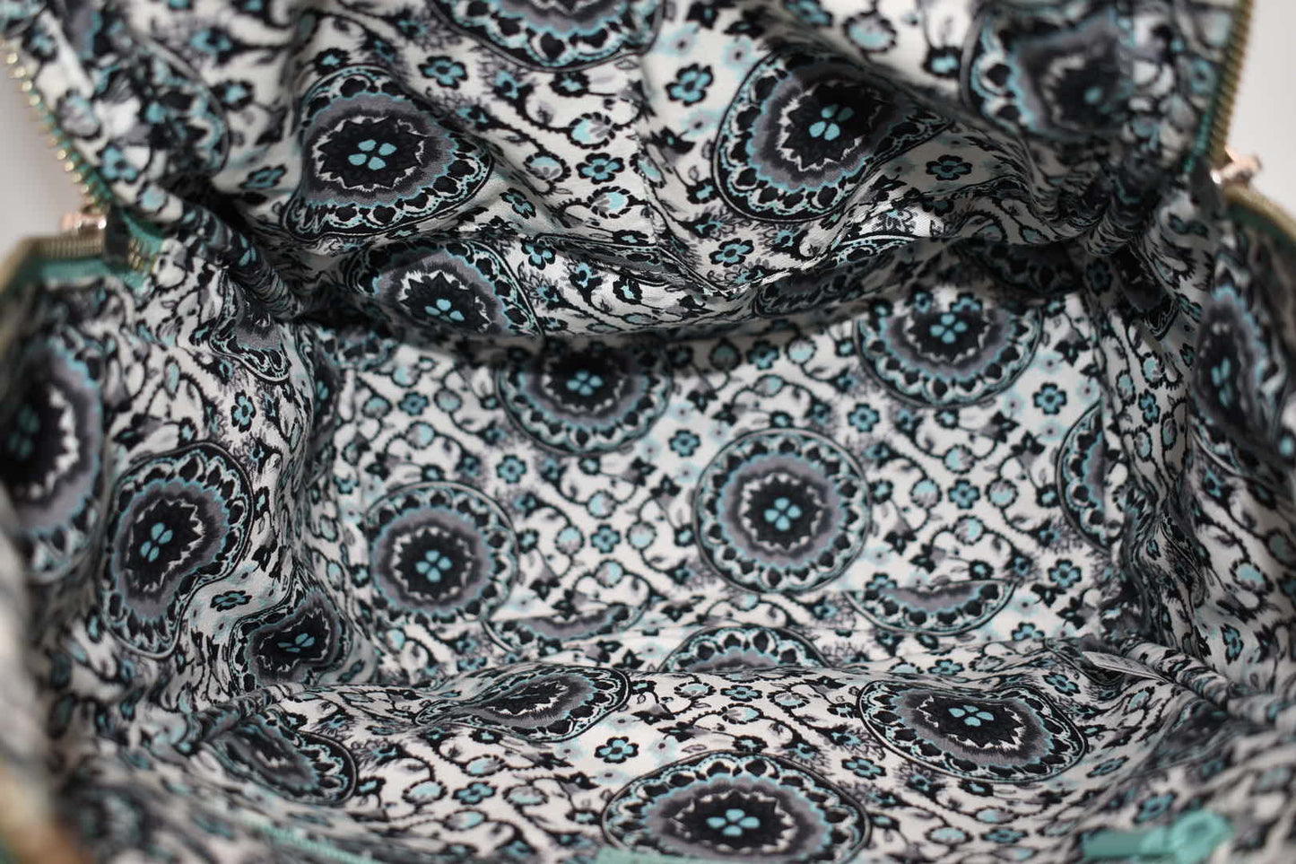 Vera Bradley Leather Carryall Backpack in Mint Green