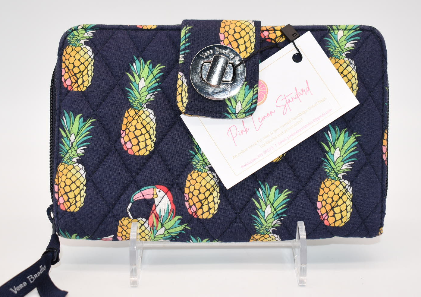 Vera Bradley RFID Turnlock Wallet in "Toucan Party"Pattern