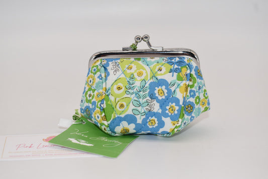 Vera Bradley Petite Kisslock Pouch in "English Meadow" Pattern