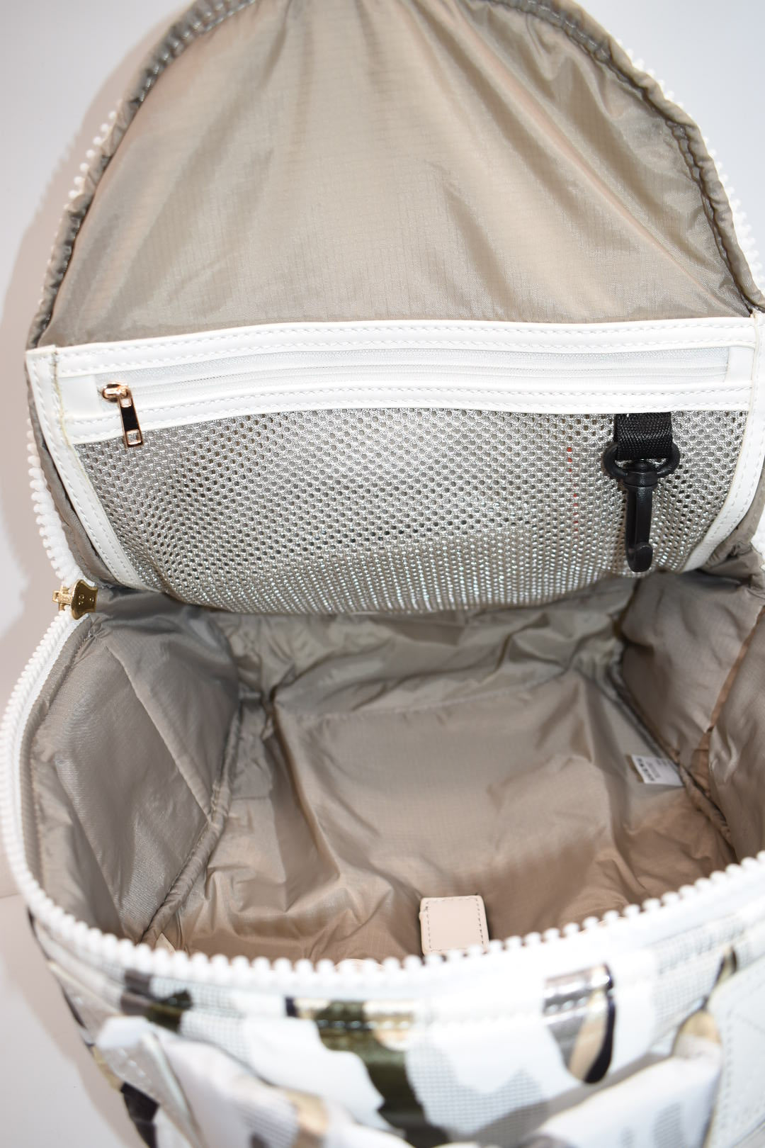 Sol and Selene Nylon Quilted Backpack in White