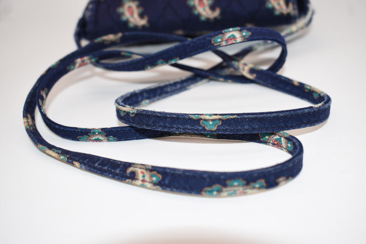 Vintage Vera Bradley Small Crossbody Bag in "Navy -1991" Pattern