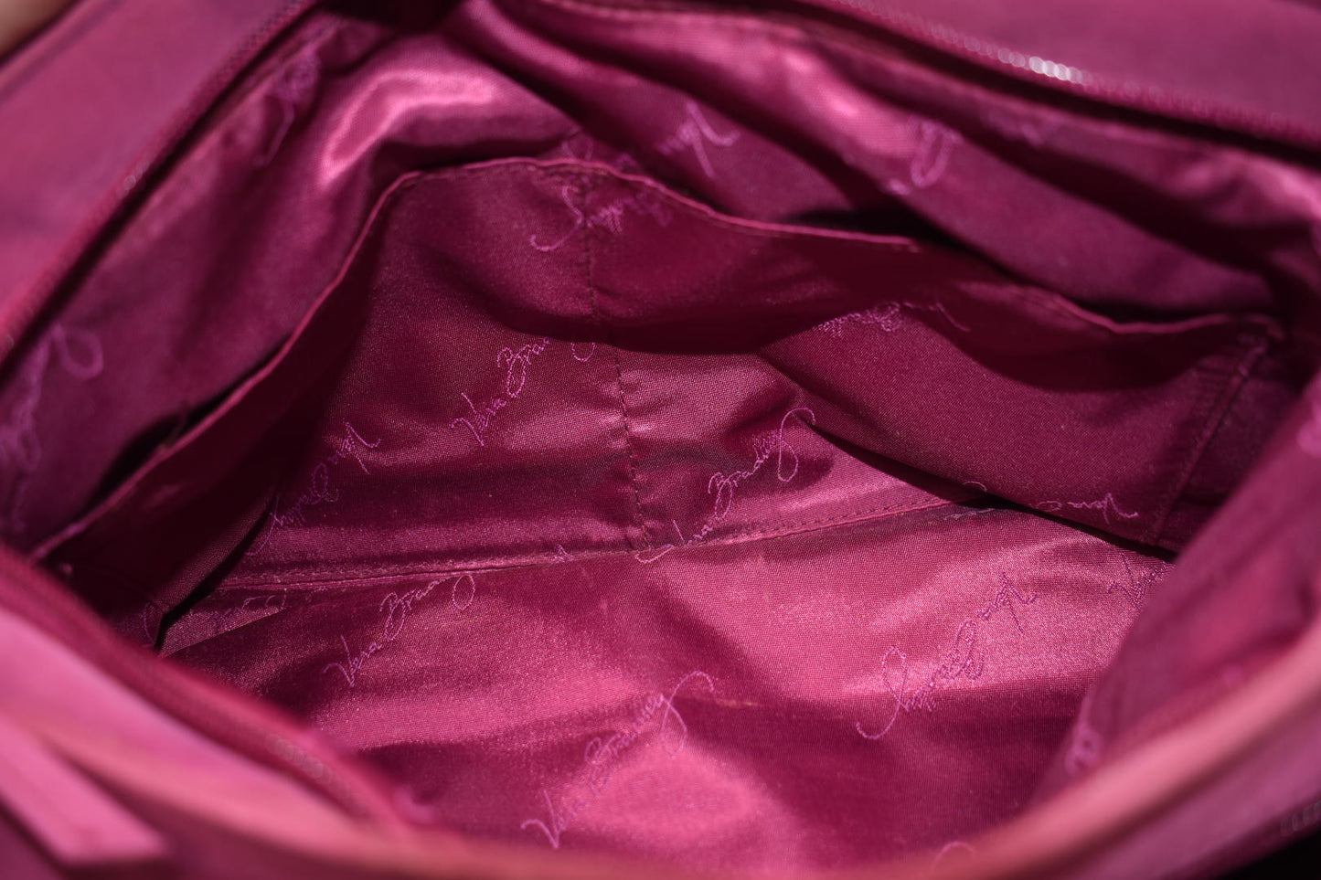 Vera Bradley Triple Compart Buckle Satchel Bag in Microfiber