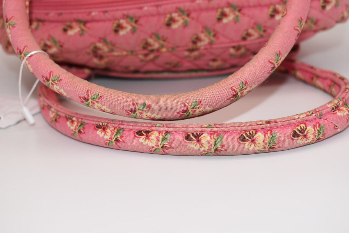 Vera Bradley Small Bowler Satchel Bag in "Pink Pansy" Pattern