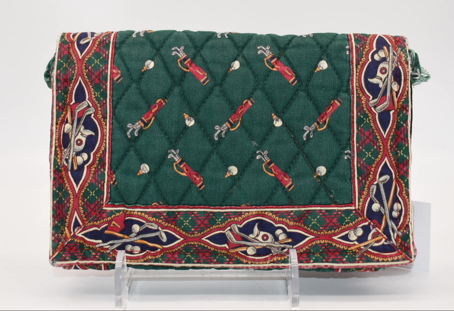 Vintage Vera Bradley Elite Crossbody Bag in "Golf Green -1995" Pattern