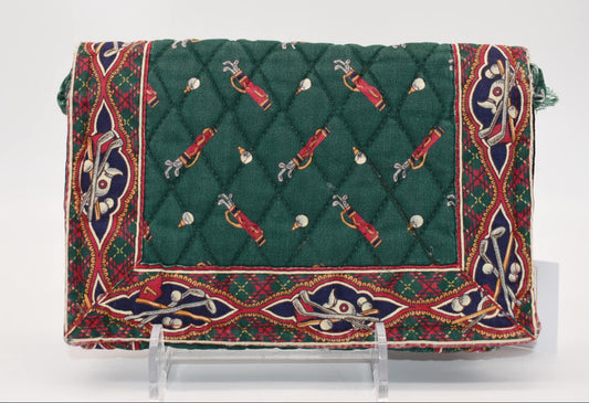 Vintage Vera Bradley Elite Crossbody Bag in "Golf Green -1995" Pattern